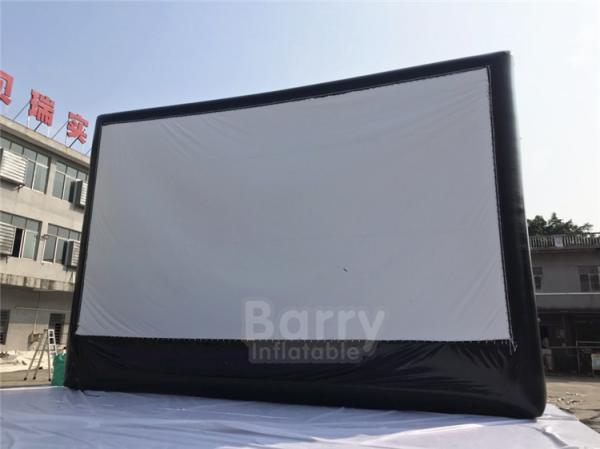 Commercial Inflatable Movie Screen With Projector / Outdoor 20 Ft Inflatable
