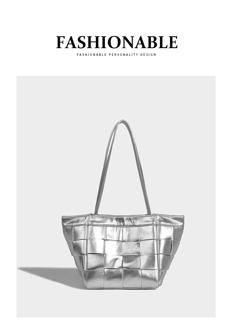 2024 Korean Ins Crossbody Shoulder Bag with Retro Geometric Design and Open Closure