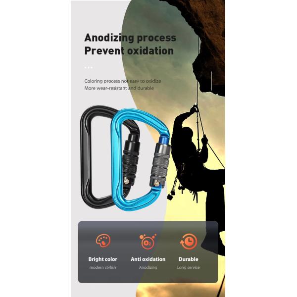 OEM Accepting 30KN Heavy Duty Carabiner Snap Hook for Mountain Climbing in Heavy Industry