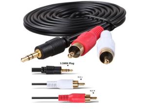 Wholesale 3.5mm Stereo Plug Jack to 2 RCA Male Stereo Audio Cable from china suppliers