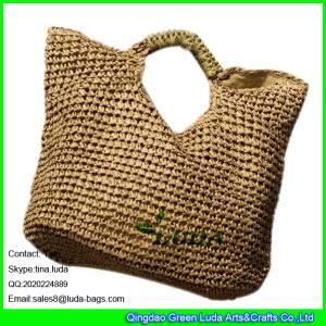 Wholesale LUDA lelany woven straw weaving tote bag natural paper straw women shopping bag from china suppliers