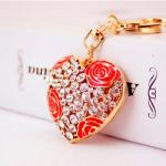 Perfume Bottle Key Chain Ornaments Diamond Studded Irregular Shape