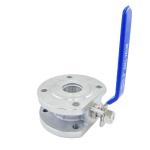 Thin-Type 304 Stainless Steel Two Pieces Ball Valves for Flange Connection 1/2-4