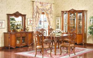 Wholesale Villa European Style Dining Room Furniture Solid Wood Table And Chair Set from china suppliers