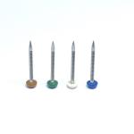 Polished SS316 Plastic Round Cap Roofing Nails With Annular Ring Shank