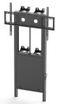 Electronic Up Down Adjustable Hand Lifting Stand Mobile Trolley For Smart Tv