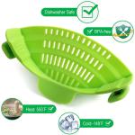 Hands - Free Kitchen Gadget Tools Silicone Clip On Pasta Food Strainer For Pots