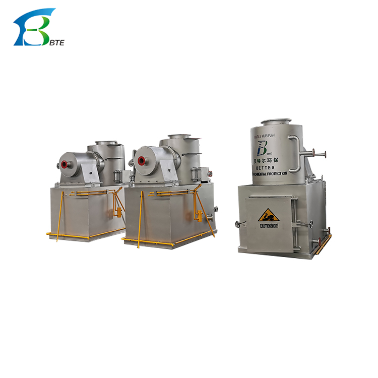 2023 Silver/Blue Pet Animal Cremation Furnace with Solid Waste Management System