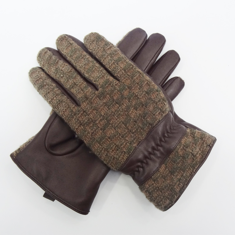 Comfortable Mens Soft Leather Gloves Silk Lining With Custom Styles