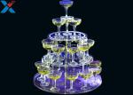 Round 3 Layers Acrylic Display Stands For Wedding Environmental And Recyclable