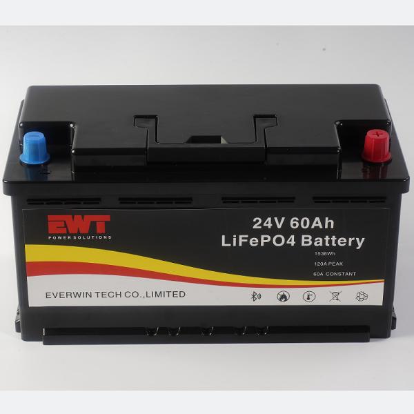 Rechargeable Lifepo4 24V 60Ah Lithium Ion Phosphate Battery For Home System