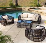 Poly Rattan wicker patio Backyard Sofa sets Leisure Aluminium Outdoor Garden