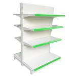 Metallic Grid Display Racks Supermarket Cold Rolled Steel Shelves