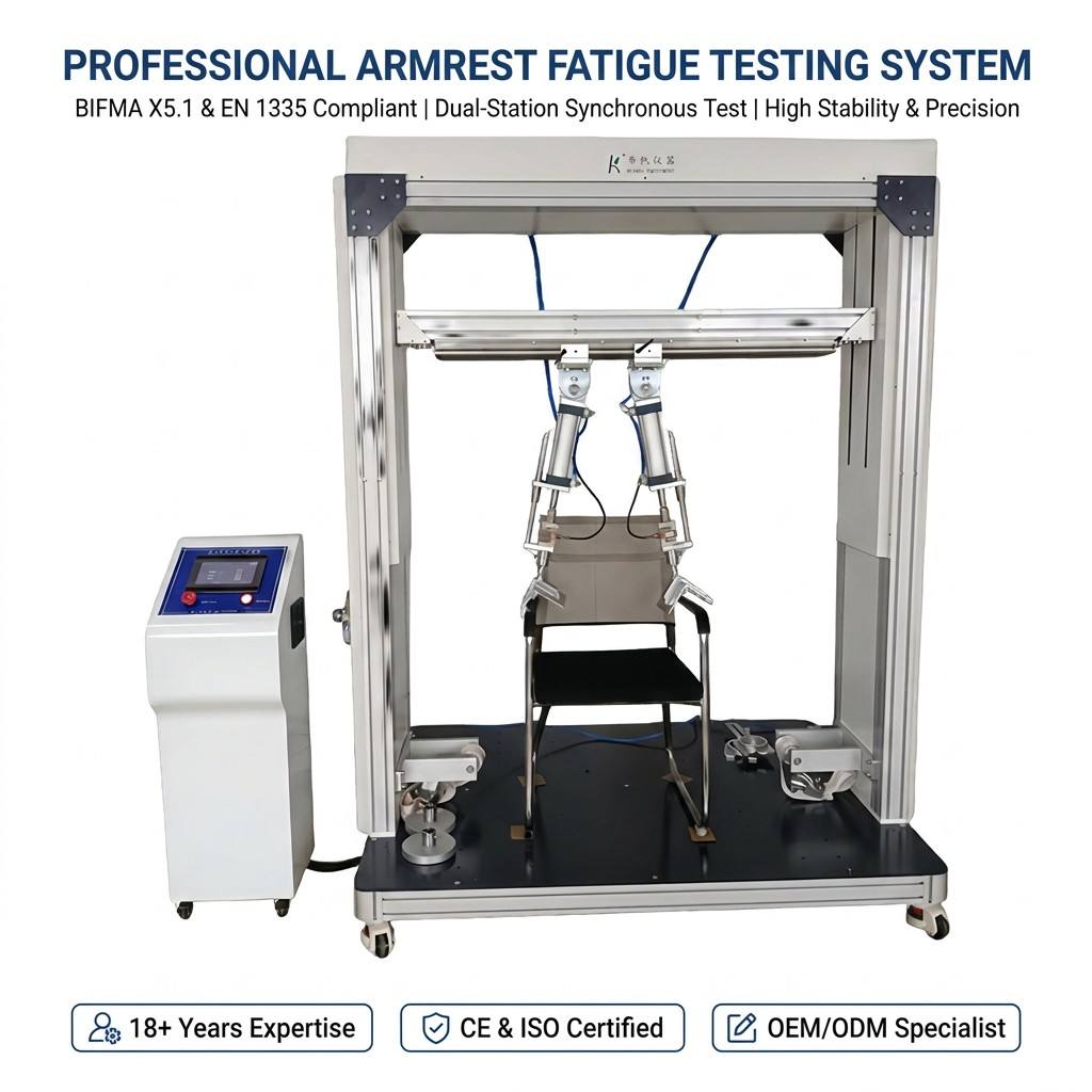Office Chair Armrest Fatigue Testing Machine Chair Armrest Durability Tester Cyclic Loading Fatigue Testing Equipment