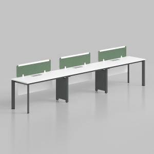 Wholesale W3600*D1200*H750MM Straight Office Furniture Modular 6 Seater White Computer Workstation Table Desk from china suppliers