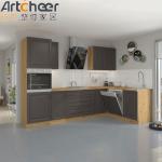 Plywood Antique Kitchen Cabinets and Modern Style Countertop Edging for Classic