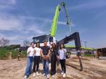 Zoomlion 52m Stationary Pump Truck 4141 Semi-Dry Shotcrete Type 13750*2500