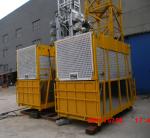 1200kg Painted Building Material Twin Cage Hoist 3.6 x 1.5 x 2.5 m