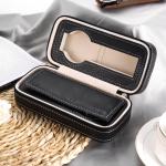 Professional Black Watch Travel Case , Single Watch Display Case Handmade