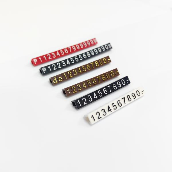 Wallet Stores Plastic Tags Holder Black Base White Text Pricing Cube Jewelry