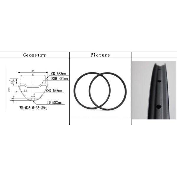 most popular products 29er mtb carbon rims hookless full carbon rims hot sale MTB wheels