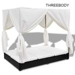 Comfortable Outdoor Furniture Sofa , Cream White Outdoor Garden Furniture Lounge