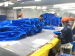 Blue Large Size Disposable Isolation Gowns Non Woven Poly Coated Waterproof