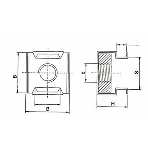 Combination Stainless Steel 304 316 Weld Spring Security Cage Nuts