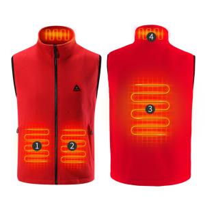 Wholesale Red Rechargeable Heated Gilet Winter Outdoor Heated Electric Thermal Waistcoat from china suppliers
