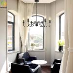 Led Nordic Iron Black Pendant Light Used For Restaurant Living Room