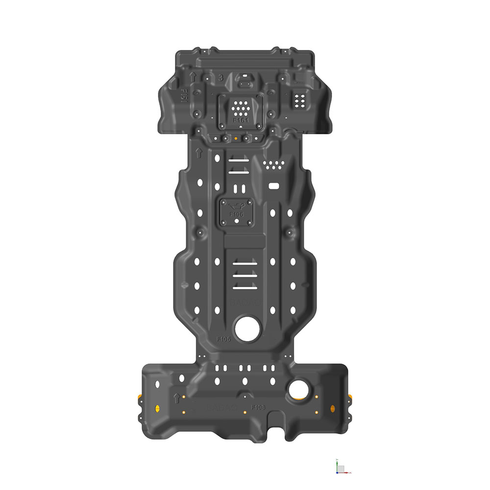 Fuel Tank and Transmission Transfer Case Protection for Toyota Prado LC120 in Orange