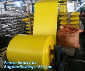 Wholesale Pp Fabric Woven Sack Rice Bag Roll For Agriculture,60cm width virgin colorful flat surface tubular PP woven fabric roll from china suppliers