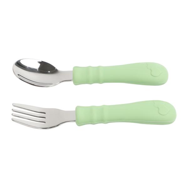 Baby Silicone Food Feeder Spoon and Fork Customized Silicone Products Heat