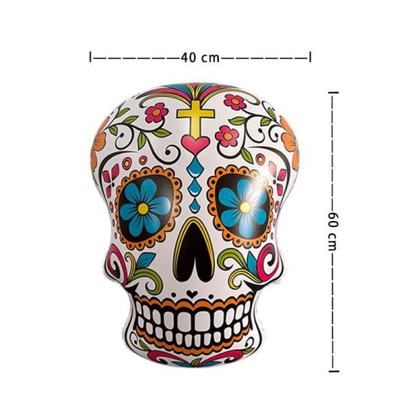 Softball Fans' Must-Have Inflatable Halloween Sugar Skull Decoration For Yard Garden