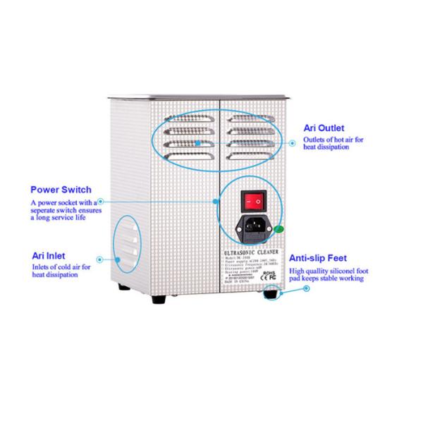 Jewelry Ultrasonic Denture Cleaner Machine 2 Liter 60W None Drainage With Basket
