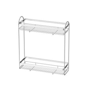 Wholesale 2 tiers Easy Install Wall-Mounted Shower Caddy stainless steel Organizer Rack for Bathroom from china suppliers