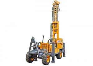 China 355MM Portable Hydraulic Water Well Drilling Machine 4 Wheels Trailer Mounted on sale