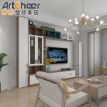 Home Furniture Simple LED TV Wall Mount Stand Cabinet with Sliding Doors in