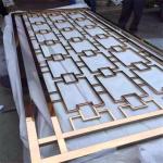 Cooper Metal Laser Cut Panels Color stainless steel screens For Hotels Villa
