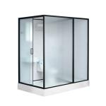 Shower Cabins White Acrylic ABS Tray 1900*1200*2150mm black aluminium side open