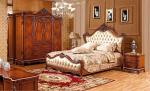 King Double Wooden Bedroom Set 4pcs