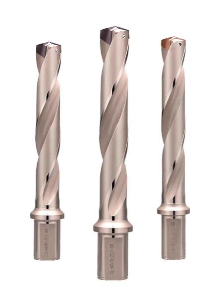7D Tungsten Carbide Drill Bits Steel Spiral Flute Indexable Deep Hole Drilling