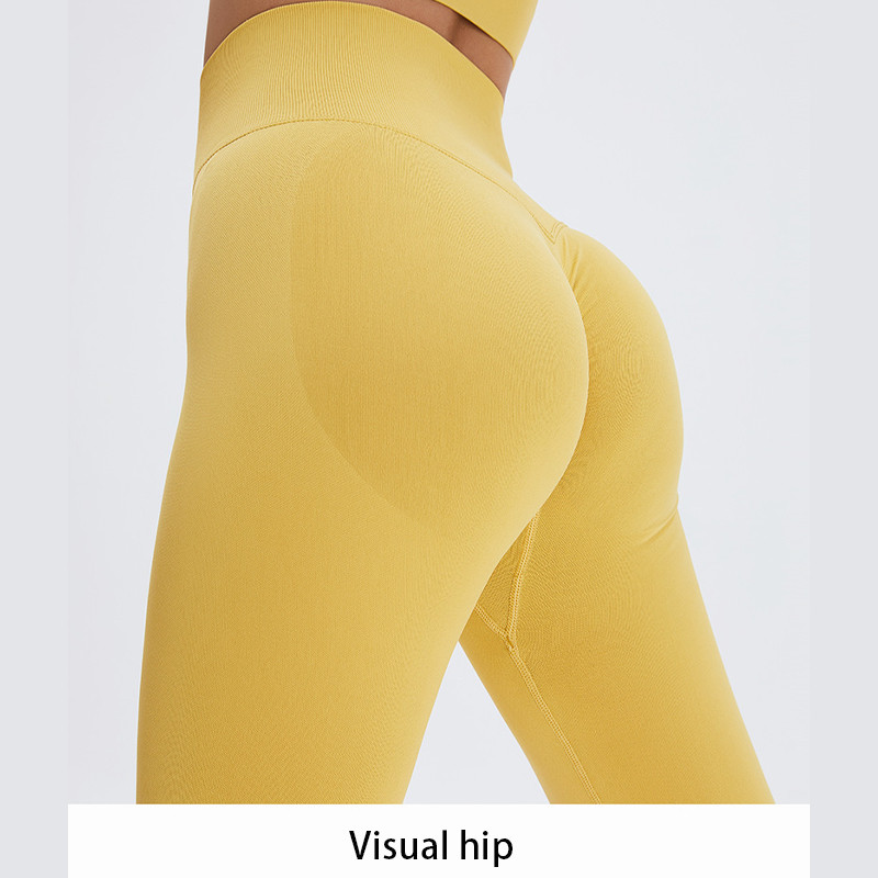 High Waisted Seamless Gym Peach Butt Lifting Leggings Nude 14 Colors S M L Size
