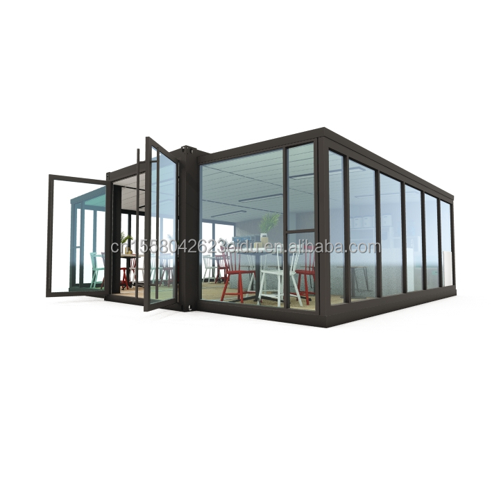Aluminum Alloy Windows Modern 40ft 20ft Steel Container Modules for Rapid Assembly Home Expansion Mall Coffee Shop
