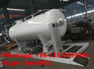 China ASME 8m3 skid propane gas refilling plant for sale, hot sale 4MT skid mounted lpg gas tank for gas bottles cylinders on sale