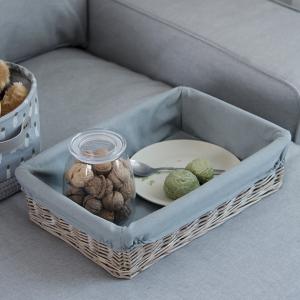 Wholesale Hand Woven Decoration Organizer Rattan Willow Wicker Cutlery Fruit Storage Tray Home Decoractions Win Boxes basket from china suppliers