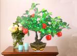 LED Chinese Simulation Bonsai Resin Ornaments Decorative Lamp Peach Blossom