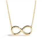 15mm 18K Gold Diamond Necklace Eternity Love 1.6 Grams 1 Carat