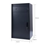 Wall Mount Lock Box Outdoor or Freestanding Home, Office, Commercial Mailbox