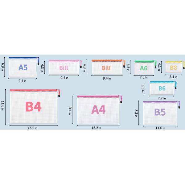 Waterproof Zipper Bags Document Multipurpose Travel Bags For Office, School, Board Game, Puzzles, Cosmetics, Travel Accessories, And Home Organization